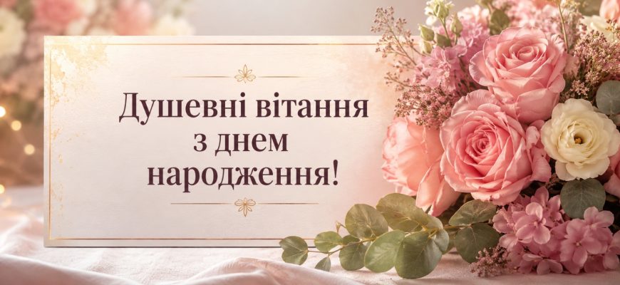 Душевні вітання з днем народження жінці