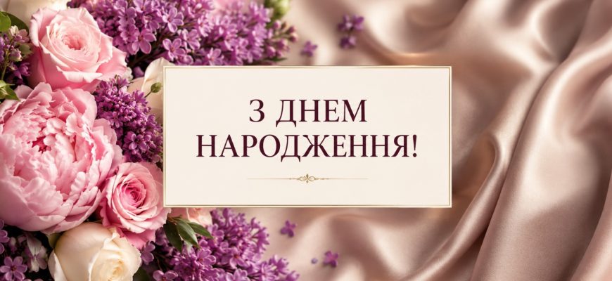 Гарне привітання з днем народження жінці