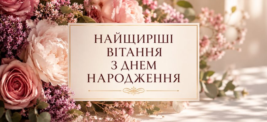 Найщиріші вітання з днем народження жінці