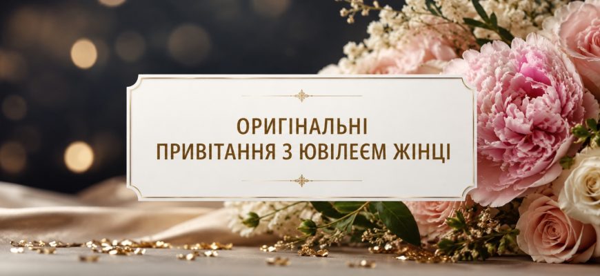 Оригінальні привітання з ювілеєм жінці