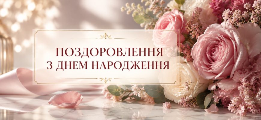 Поздоровлення з днем народження для жінки