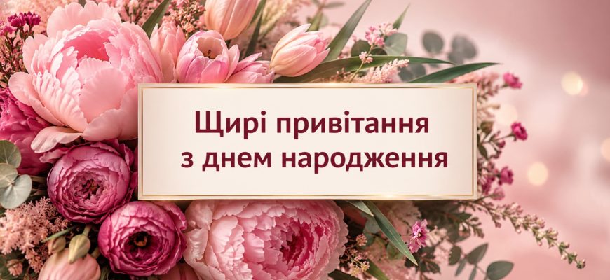 Щирі привітання з днем народження жінці