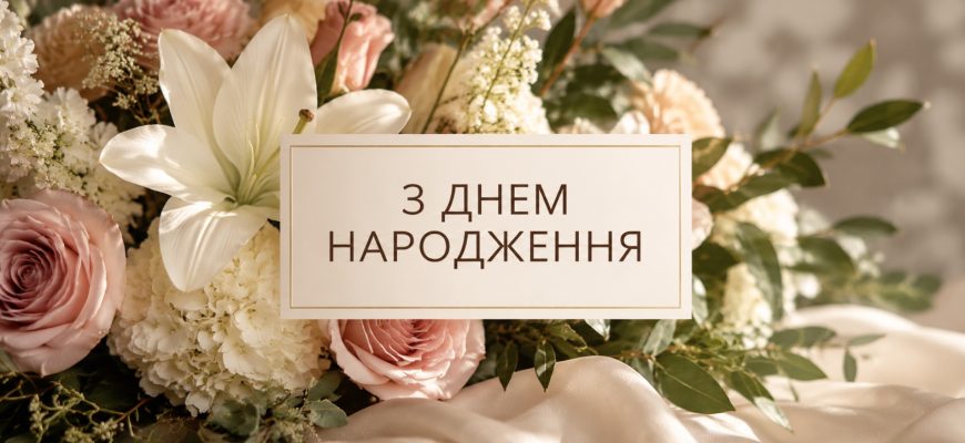 З днем народження жінці своїми словами